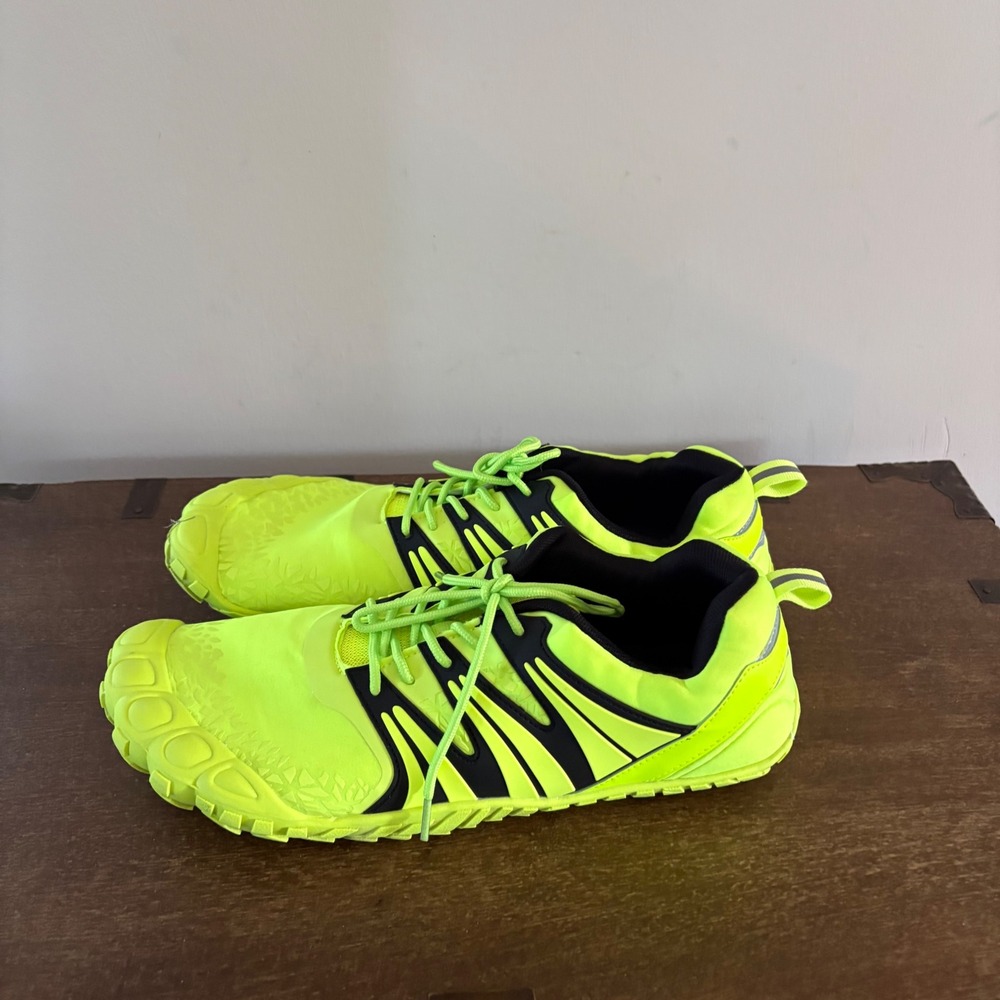 Oranginer  Neon Yellow Barefoot Minimalist Running Shoes Wide Toe Box‎ Size 46